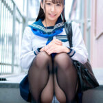 「足/脚」 美少女優等生 放課後変態黒パンスト倶楽部 星川りく 『FANZA』