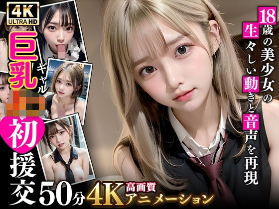 ＜同人＞ 【4K高画質アニメ】巨乳ギャルJK初援交 『マンガ』