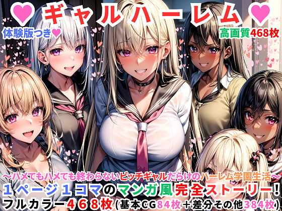 ＜同人＞ ハーレムギャル学園〜ハメてもハメても終わらないビッチギャル女...