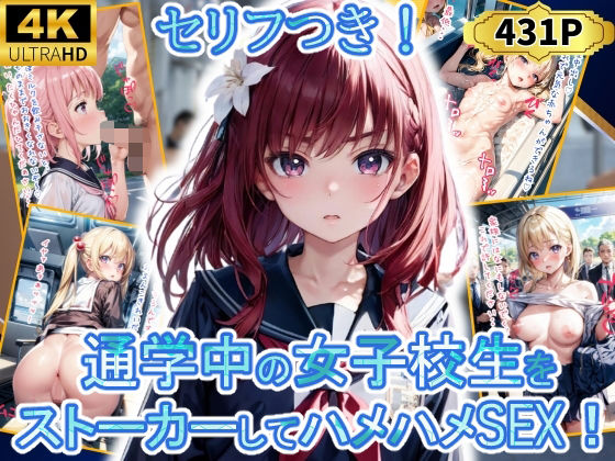 ＜同人＞ 通学中の女子校生をストーカーしてハメハメSEX！！！ 『マン...