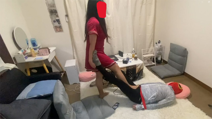 『フェチ』 マイちんゲール事珠宮さきさんの電気アンマを受ける！ 「DU...