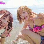 《ギャル》 いきなり逆ナンハーレムビーチ 色白ガリ細なキミ達じゃ海は楽しめないからウチらとパコろうよ！！ 浜崎真緒 有村のぞみ 『FANZA』