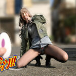 《ギャル》 ノリが良さそうな黒ストギャルさんに「リモバイ」を着けて10分耐えたら謝礼もっとあげますとお願いしたところ… 『FANZA』