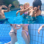 《ギャル》 【夏に輝く美尻っ娘×2と酒浴び暴走乱パ】プール旅行を楽しむ童顔キュートな金髪ギャル＆黒髪痴女と3P中出しパーティー開催☆親友だから酒漬けチ●ポも仲良くシェア♪互いの体でオナり合うほど友情深い2人の穴をヌルぐちゃローテハメ食らい！！気づけば8月終盤…夏最後の… 『FANZA』
