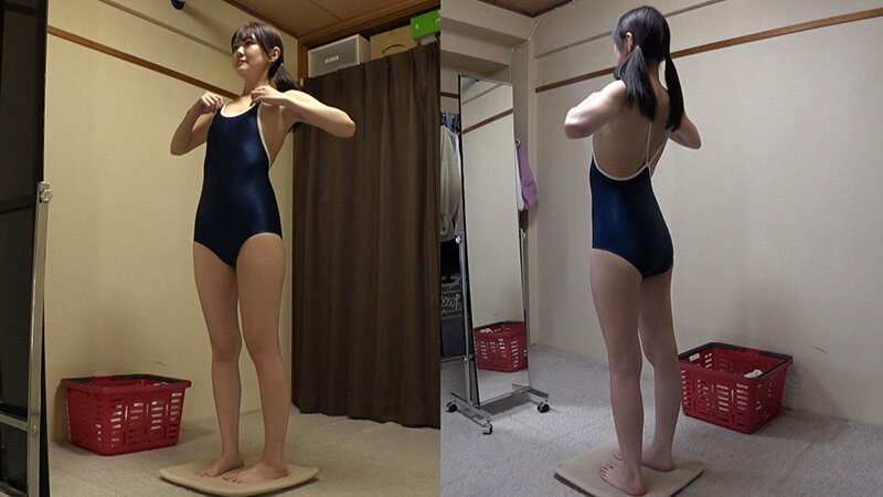 ＜盗撮＞ 松山みなみ 濡れてテカってピッタリ密着 神スク水 可愛い女子...