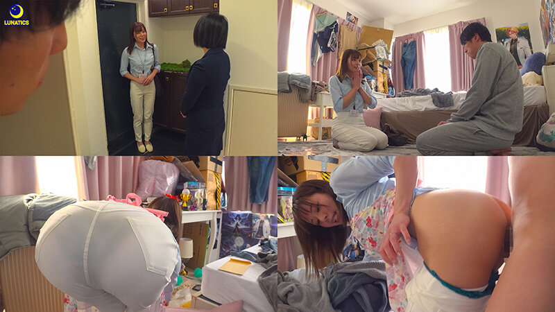 『人妻』 引きこもり訪問支援で来たデカ尻ボランティア奥さんの無自覚ピタ...