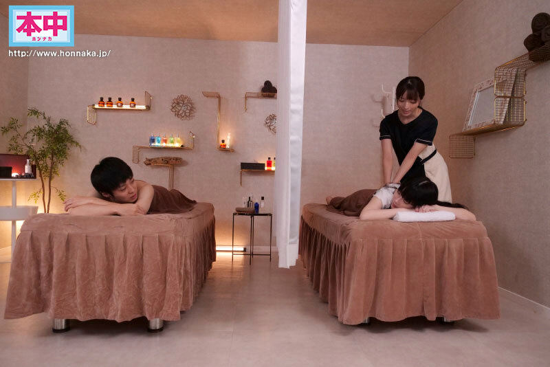 『巨乳』 カップル個室エステで彼女が起きている間はスローピストンで寝た...