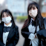 『巨乳』 千●県船●市偏差値38女子校に通うおっぱい発育過剰J●塩対応マスク女子（SNSでパパ活始めたて）2人の中出しSEX映像公開 【FANZA】