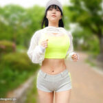 『巨乳』 ジョギング中に出会った若者を自宅に連れ込んでエロい顔で即フェラ！美味しそうな顔でごっくん！する汗だく豊満ムッチリ妻 深月めい 【FANZA】