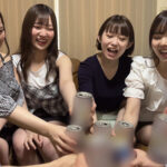 ＜素人＞ 大乱交8P合コン 仲良し4人組JD ヤリマン陽キャビッチ アフターピル1錠目 『FANZA』