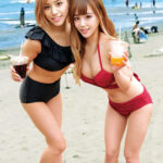 ＜素人＞ 水着ギャルがデカチン童貞君と「素股オイルマッサージ」生マンにヌルヌルこすれるデカマラに発情しちゃって『おま○こに入れてみるw』そのまま筆おろし生ハメ中出しSEX！！りりあ＆みく 『FANZA』