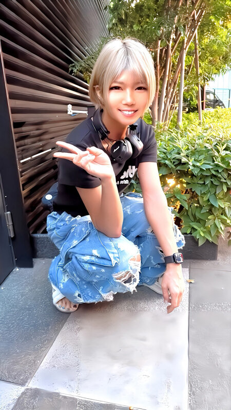 ＜素人＞ 黒ギャルは男の娘 『FANZA』