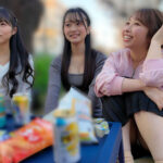 ＜チラリ＞ 女だけで花見してるグループをナンパした結果 宍戸里帆 花守夏歩 本城はな 『FANZA』