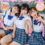 『高画質』 教育実習生が巨根と聞きつけ校内中どこでも求愛ハーレム4Pを仕掛ける学園一美少女トリオ ＜動画＞
