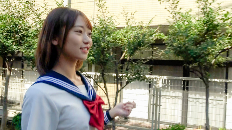 『高画質』 円女交際中出しoK18歳 黒髪ショートのお元気生好き娘 奈...