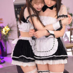 『高画質』 彼女たちは私の専属レズメイド 好みの娘を顔採用して好き勝手交わるコンカフェ3Pレズビアン ＜動画＞