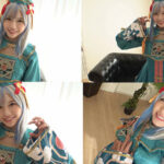 『高画質』 受け身なオタクおじさんを笑顔で気持ちよくしてくれる ニコニコ筆おろし・潮吹かせ神対応コスプレイヤー 雫月心桜 ＜動画＞