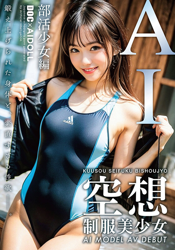 『高画質』 空想制服美少女 AI MODEL AV DEBUT 部活少...